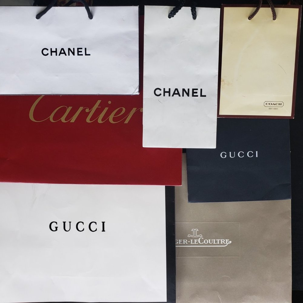 CHANEL, Gucci, Cartier,  Jaeger-LeCoultre, coach shopping bags